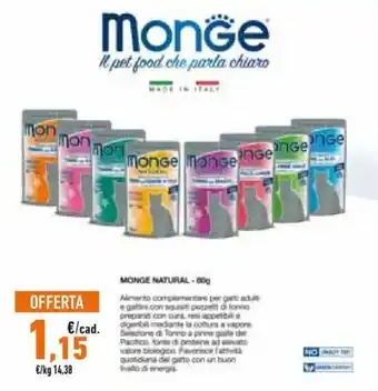 Conad Monge Natural - 80 g offerta