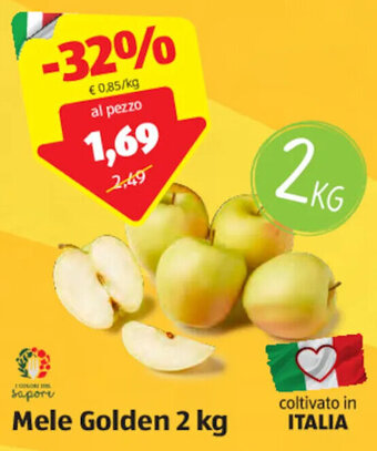 ALDI Mele Golden 2 kg offerta