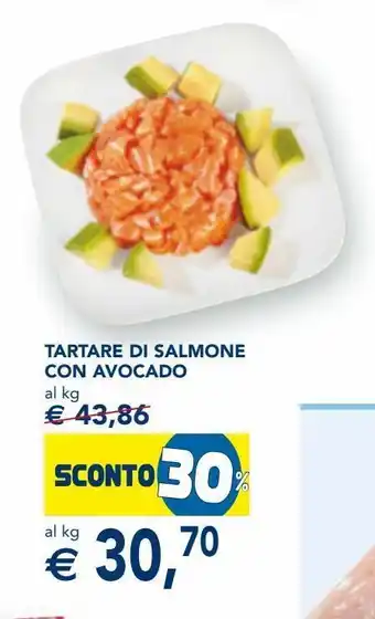 Esselunga Tartare di salmone con avocado al kg offerta