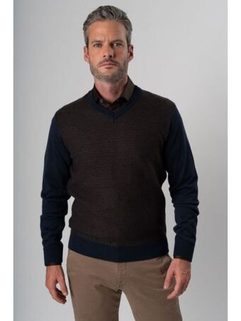 Invidia Maglia uomo scollo v jacquard offerta