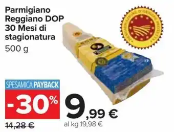 Carrefour Market Parmigiano Reggiano DOP 30 mesi di stagionatura 500 g offerta