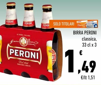 Conad Superstore Peroni Birra 33 cl x 3 offerta