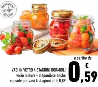 Conad Superstore Vasi in Vetro 4 Stagioni Bormioli offerta