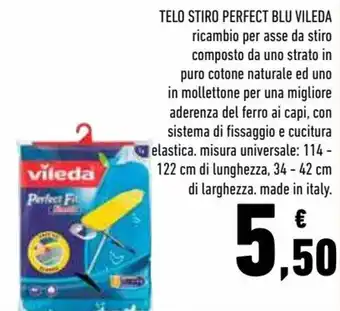 Conad Superstore Telo Stiro Perfect Blu Vileda offerta