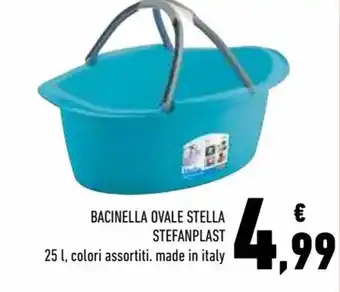 Conad Superstore Bacinella Ovale Stella Stefanplast 25 l offerta