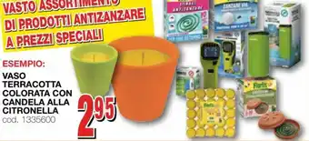 Vaso Terracotta Colorata con candela alla citronella