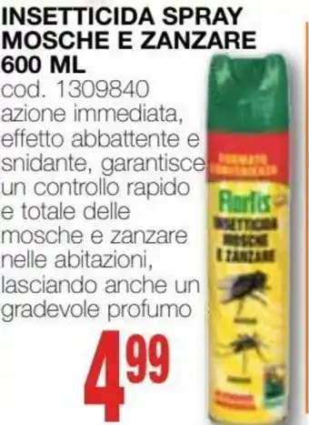 Mondo Brico Flortis Insetticida spray mosche e zanzare 600 ml offerta
