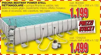 Mondo Brico Piscina Bestway Power Stell Rettangolare 732 x 366 x h 132 offerta