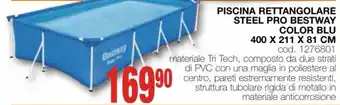 Mondo Brico Piscina Rettangolare Steel Pro Bestway Color Blu 400 x 211 x 81 cm offerta