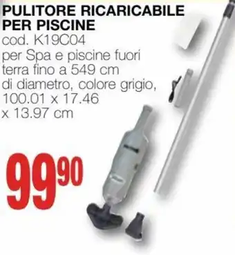 Mondo Brico Pulitore Ricaricabile per Piscine offerta
