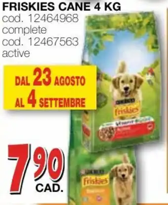 Mondo Brico Friskies Cane 4 kg offerta