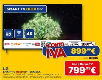 Euronics LG Smart TV Oled 55" - 55A16LA offerta