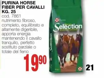 Mondo Brico Purina Horse Fiber per cavalli 25 kg offerta