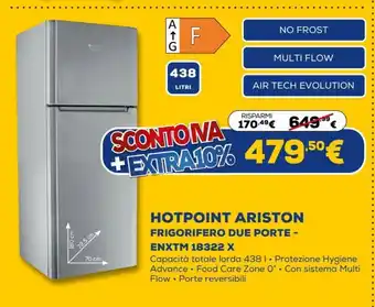 Euronics Hotpoint Ariston Frigorifero Due Porte ENXTM 18322 X offerta