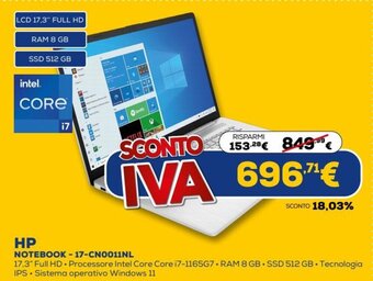 Euronics HP Notebook - 17 CN0011Nl offerta