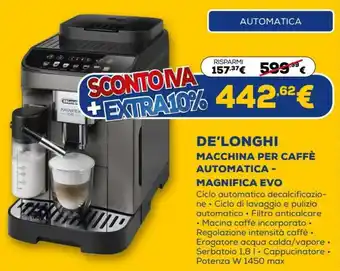 Euronics De'Longhi Macchina Per Caffè Automatica - Magnifica Evo offerta