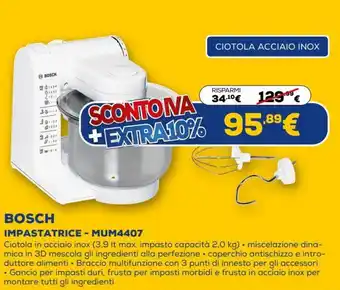 Euronics Bosch Impastatrice - MUM4407 offerta