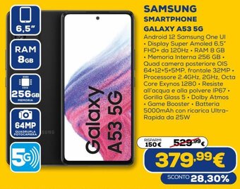 Euronics Samsung Smartphone Galaxy A53 5G offerta