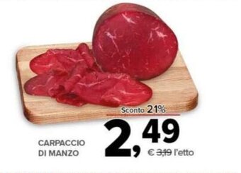 Todis Carpaccio Di Manzo offerta