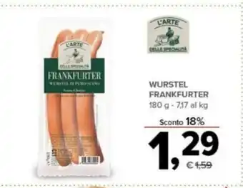 Todis Wurstel Frankfurter 180g offerta