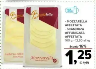 Todis Mozzarella Affettata Scamorza Affumicata Affettata 100g offerta