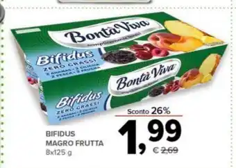 Todis Bifidus Magro Frutta 8 125g offerta