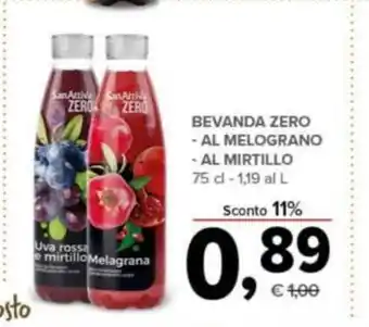 Todis Bevanda Zero Al Melograno Al Mirtillo 75 cl offerta