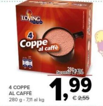 Todis 4 Coppe Al Caffè 280 g offerta