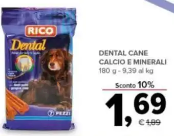 Todis Rico Dental Cane Calcio E Minerali 180 g offerta