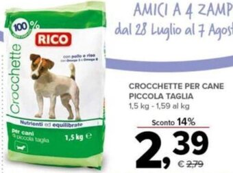 Todis Crocchette Per Cane Piccola Taglia 1,5 kg offerta