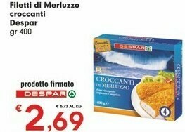 Despar Filetti di merluzzo offerta