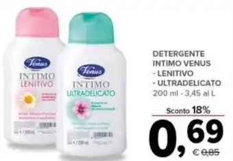 Todis Venus Intimo Detergente Lenitivo, Ultradelicato 200 ml offerta
