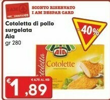 Despar Aia Cotolette di pollo offerta