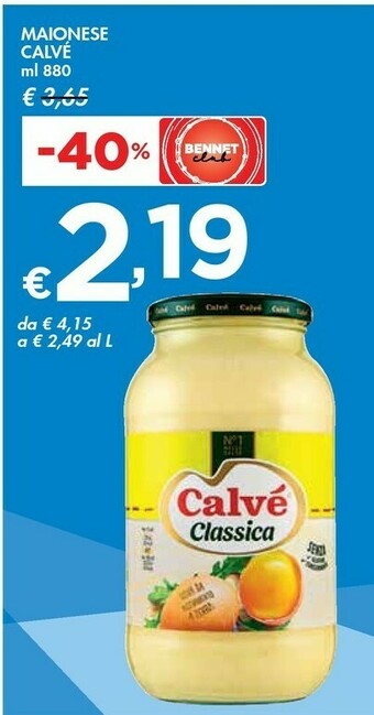 Bennet Calvè Maionese Classica offerta