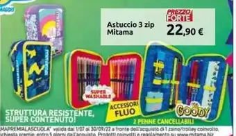 Carrefour Astuccio 3 Zip Mitama offerta