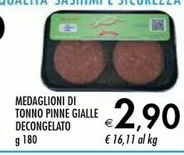 Bennet Medaglioni Di Tonno Pinne Gialle Decongelato offerta