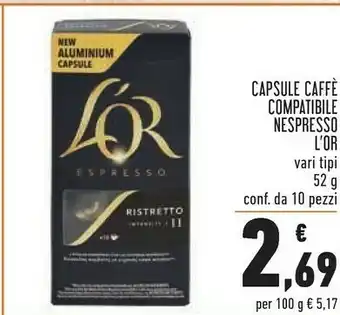 Conad L'Or Capsule Caffè Compatibile Nespresso offerta