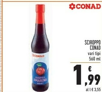 Conad Conad - Sciroppo Di Amarena 560 G(ml) offerta
