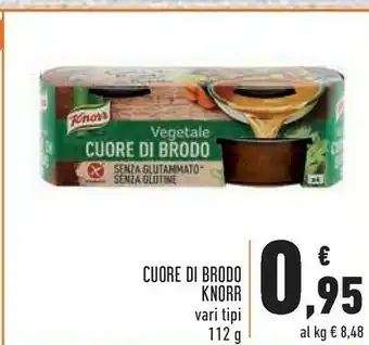 Conad Knorr Cuore Di Brodo Vegetale 112 G(ml) offerta