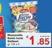 Despar Galbani Mozzarella offerta