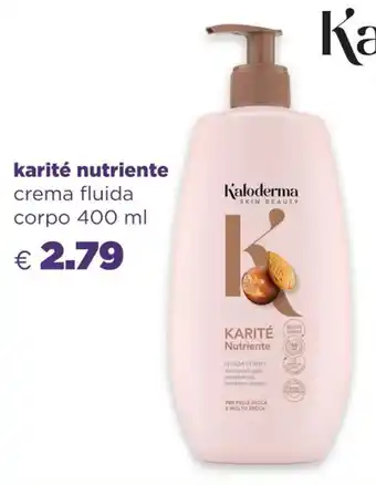 Acqua & Sapone Kaloderma Skin Beauty karité nutriente crema fluida corpo 400 ml offerta