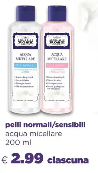 Acqua & Sapone Acqua Alle Rose pelli normali/sensibili acqua micellare 200 ml offerta