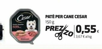 Coop Cesar Cibo per cani offerta