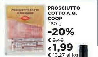Coop Prosciutto cotto offerta