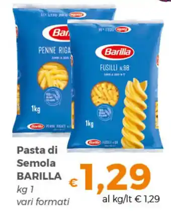 Tocal Barilla Pasta di Semola kg 1 vari formati offerta