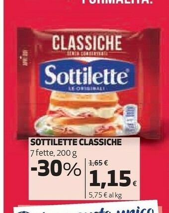Coop Sottilette offerta