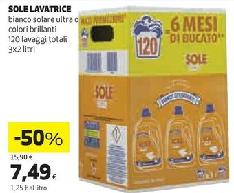 Coop Sole Detersivo lavatrice offerta