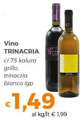 Tocal Trinacria Vino cl 75 kalura grillo, trinacria bianco igp offerta