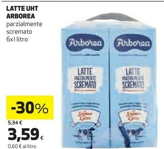 Coop Arborea Latte parzialmente scremato offerta