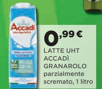 Coop Accadì Latte Granarolo offerta
